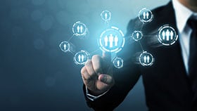 Human resource management and recruitment employment business concept